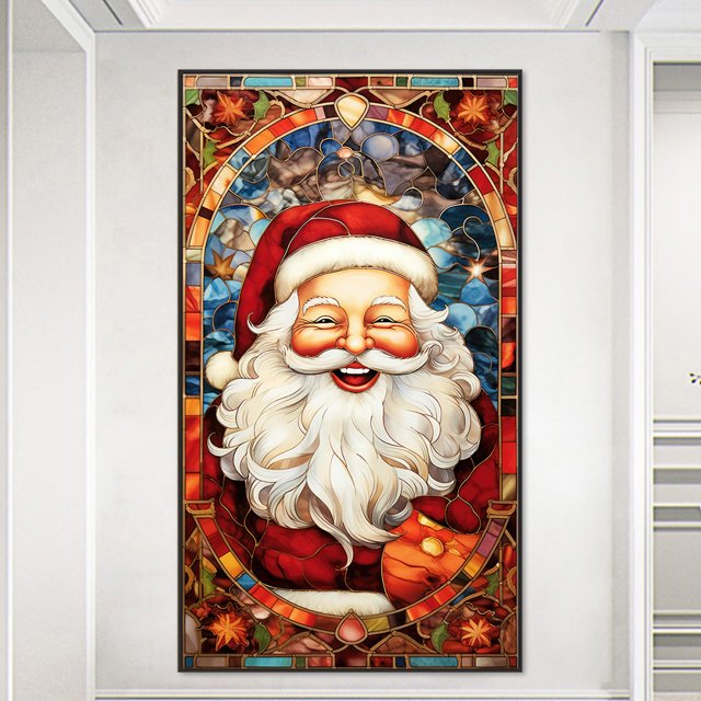 Pintura de diamante 5D DIY, taladro redondo completo, Kit de Santa, decoración del hogar, arte artesanal, 40x70cm Hugtrwg Para estrenar