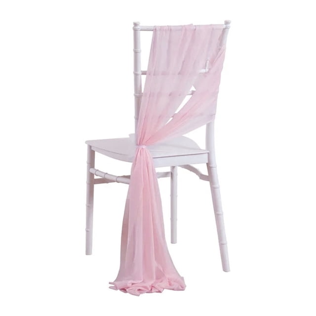 Fajas de gasa para sillas, decoración de pasillos de boda, tela drapeada antiarrugas de 2,7 m para ceremonias, recepciones, fiestas y banquetes.