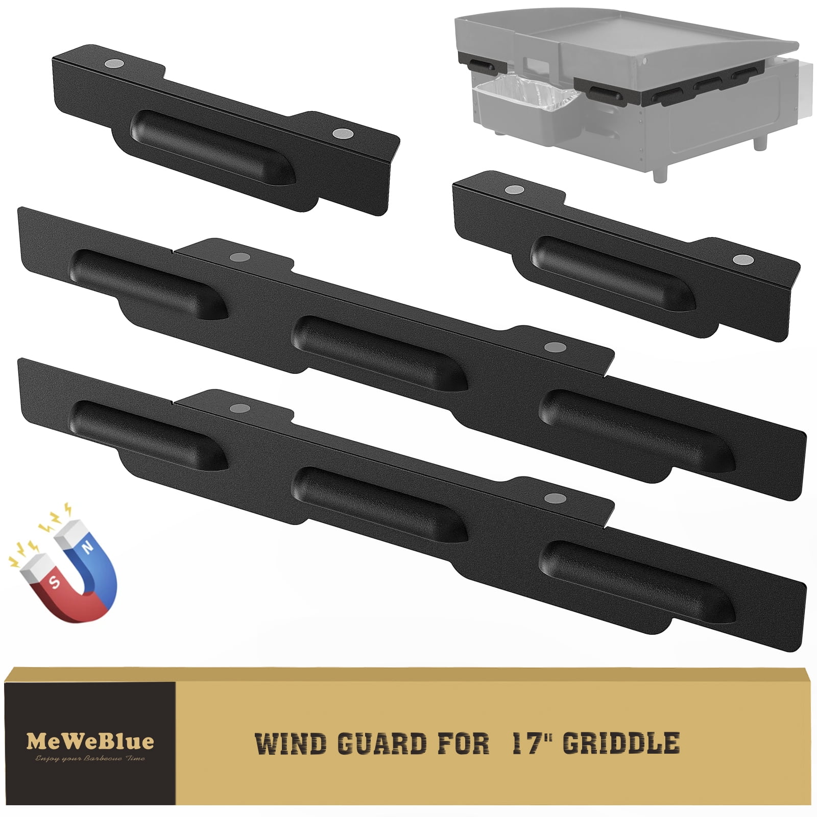 Blackstone 17Inch Griddle Wind Guard, Stainless Steel, BBQ