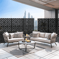 thumbnail image 4 of MAYEERTY 72"x47"x16" Outdoor Privacy Screen with Stand Metal Balcony Decorative Screen,Black, 4 of 10