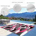 thumbnail image 6 of Outdoor Rug 3x5 ft Pink Black Grey Lines Waterproof Outdoor Patio Rug Mat Non Slip Outside Area Rugs Carpet for RV,Camping,Porch,Deck,Pool,Balconybackyard,Modern Abstract Stripes, 6 of 9