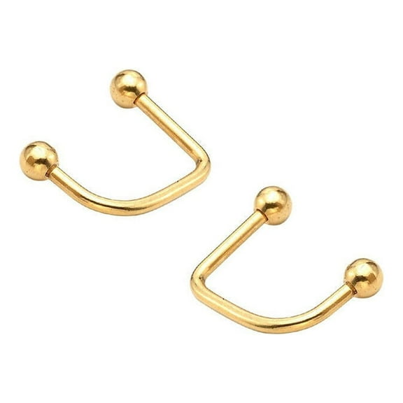 Anodized Titanium 16ga Lippy Loop Labret 4mm ball Pack of 2