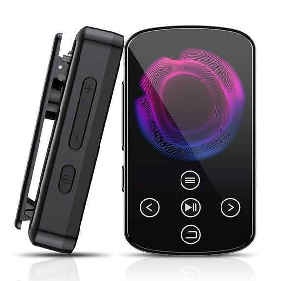 Mp3 MP3-08 MP3 Player With BT 5.4 Back Clip 1.4" High-Clear Touchscreen Portable Player Built-in Speaker FM Radio Voice Recorder For Sports