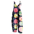 thumbnail image 3 of QATAINLAV Overalls for Women 2025 Easter Linen Jumpsuits with Pockets Summer Vacatio Outfits Casual Shoulder Strap Rabbit Egg Graphic Print Rompers Multicolor M 50 Percent off Sales Today, 3 of 6