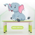 thumbnail image 3 of Juego de Mesa y Sillas para Niños de 7 Piezas, Mesa de Arte Infantil de Plástico con Escritorio de Graffiti y 6 Asientos, Mesa y Sillas Ajustables en Altura para Niños de 3 a 10 Años, 3 of 9