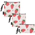 thumbnail image 2 of Dailycode Reusable Ziploc Bags Leakproof Sandwich Snack Freezer Bags Cartoon Strawberry 3 pack, 2 of 7