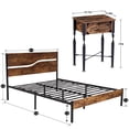 thumbnail image 5 of VECELO 3-Piece Bedroom Set with Metal Bed Frame and 2 Nightstand, Queen Size, 5 of 5