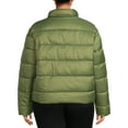 Time and Tru Women's and Women's Plus Puffer Jacket, Sizes S3X