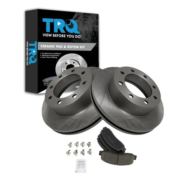 TRQ Front Brake Pad & Rotor Kit BKA36466 Fits Select 2005-2012 Ford F-350 Super Duty