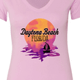 thumbnail image 4 of Inktastic Daytona Beach Florida Sunset Women's V-Neck T-Shirt, 4 of 5