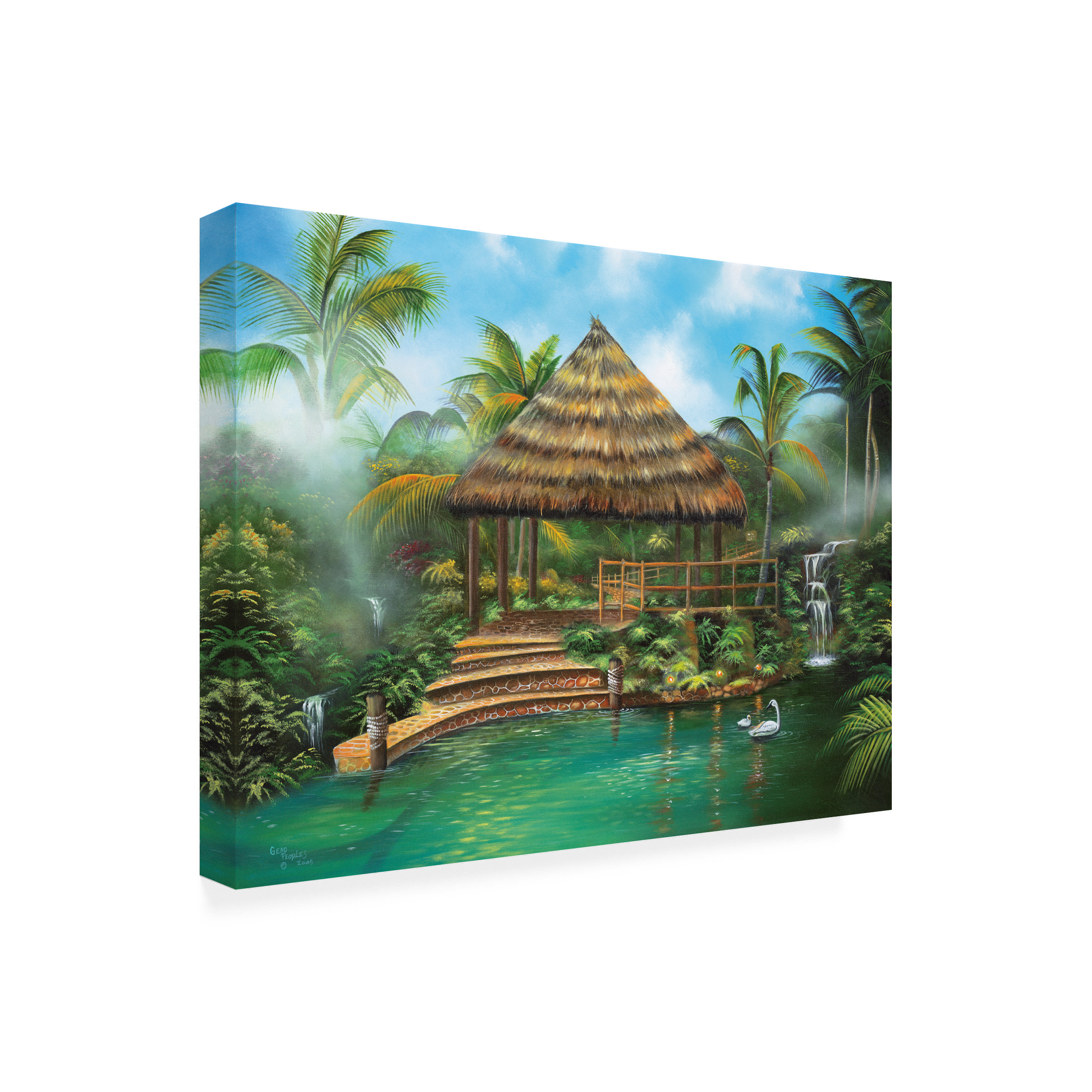 Trademark Fine Art 'Tropical Paradise' Canvas Art by Geno Peoples