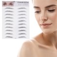 thumbnail image 4 of 2 pegatinas de transferencia para cejas artificiales, con efecto de pelo, para hombres y mujeres (tipo 7, negro), 4 of 8
