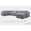 thumbnail image 5 of MofitHome,Living Room, Lynn 6PCS Modern Motion Reclining Sectional with Right Hand Facing Chaise,Console with LED Reading Light,Power Outlet with USB Panel,Light Grey, 5 of 5
