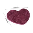 thumbnail image 3 of Leodye 1PCS Heart-shaped Absorbent Non-slip Doormat Romantic Durable Home Decor Bathroom Entrance Wedding Ceremony Floor Mat -19.69x15.75in, 3 of 6