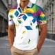 thumbnail image 3 of Ceisia Men's Colorful Geometric Print Polo Shirts, Regular Fit Short Sleeve Turndown Collar Casual Summer Tops Gifts, 3 of 5