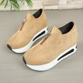 thumbnail image 6 of IEMIEMIEM Women's Suede Casual Slip on Loafers with Zip Detail and Rocking Sole for Comfortable Everyday Wear in Fall Season 8.5 wide, 6 of 9