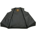 thumbnail image 4 of Milwaukee Leather SH1310 Men's Black Leather Classic V-Neck Motorcycle Rider Vest w/ Front Snap Button Closure 60, 4 of 7