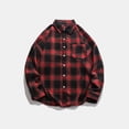 thumbnail image 5 of Mens Plaid Shirt,Plaid Shirts,Flannel Plaid Shirt for Men Regular Fit Button Down Shirts Long Sleeve Casual Button Up Plaid Shirts Tops, 5 of 8