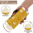 thumbnail image 4 of 500ml Stainless Steel Coffee Mug with Portable Beige Strap Vacuum Insulated Ceramic Coated Coffee Tumbler Honey Jars and Bees Pattern, 4 of 8