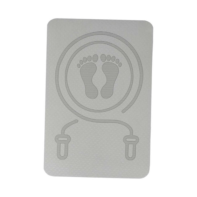 Lipstore Jump Rope Mat 8mm Thick Anti Slip 60x40 cm for Home Gym Flooring Workout Mat Gray
