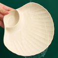 thumbnail image 4 of Queroig Dried Fruit Plate Anti-drop Shell Shape Stackable Unbreakable Exquisite Pack Food Solid Color Food Grade Supplies Cake Pan Household Stuff, 4 of 7
