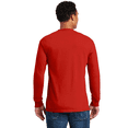 thumbnail image 4 of Gildan Men's Heavy Cotton Long Sleeve T-Shirt, 100% Cotton Adult Men Long Sleeve T-Shirt Classic fit Tee, Red M, 4 of 6