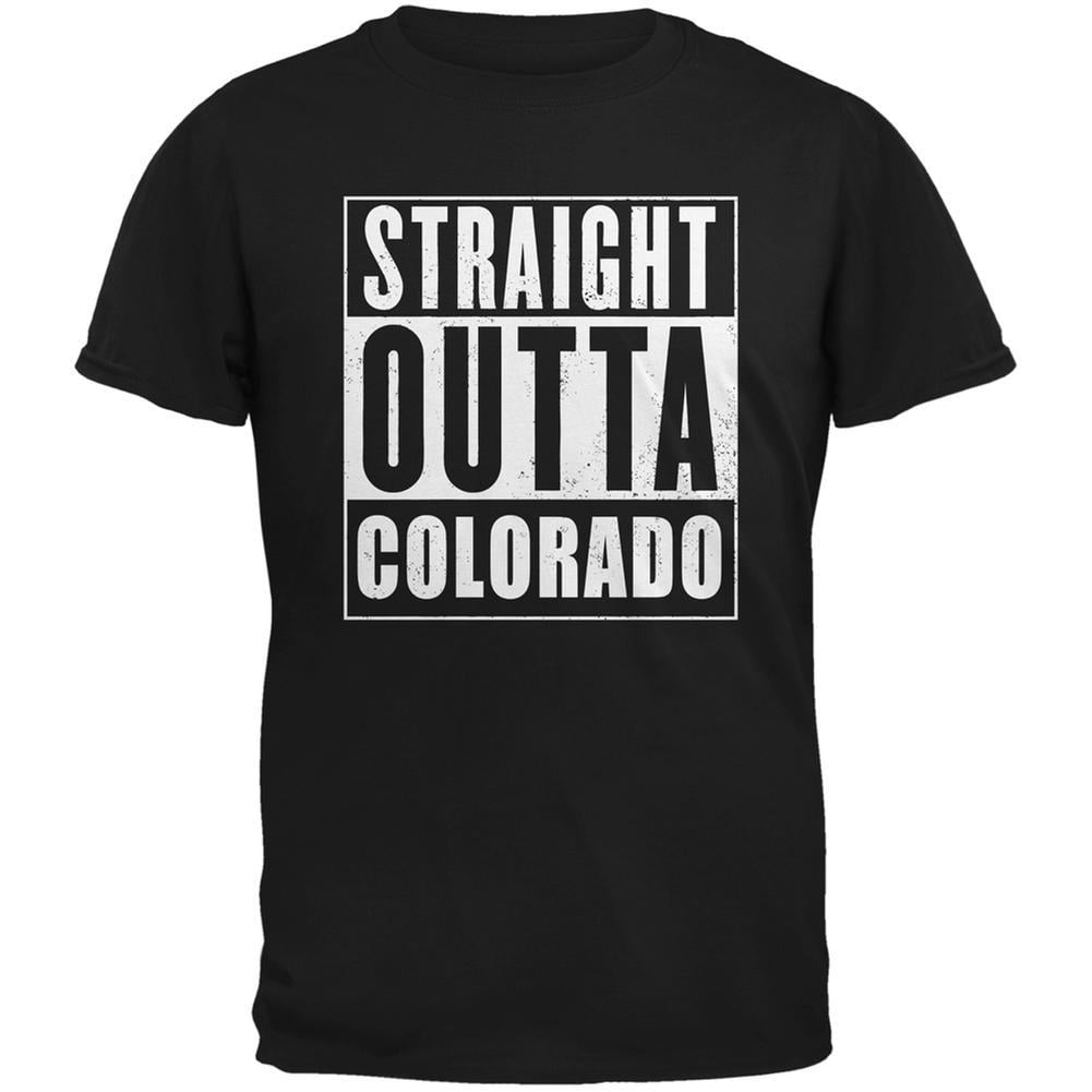 Old Glory Straight Outta Denver Black Adult Tank Top