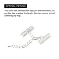 thumbnail image 4 of Unique Bargains 20Sets Ribbon Crimp Clamp Ends with Lobster Claw Clasps & Chain 20mm Silver White, 4 of 7