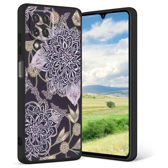 Floral-Mandala-76 Phone Case, Degined for Samsung Galaxy A42 Case Men Women, Flexible Silicone Shockproof Case for Samsung Galaxy A42