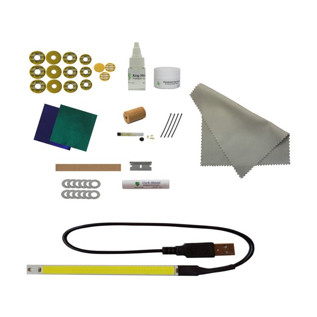 Premium Instrument Clinic Flute Pad Kit, with Head Cork, Leak Light, Compatible with Armstrong Closed Hole Flutes