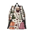 thumbnail image 2 of Lsque Vintage Coffee Pattern Canvas Daypack, Durable Backpack, High-quality Versatile Backpack,Vintage Compact Backpack-Small, 2 of 6