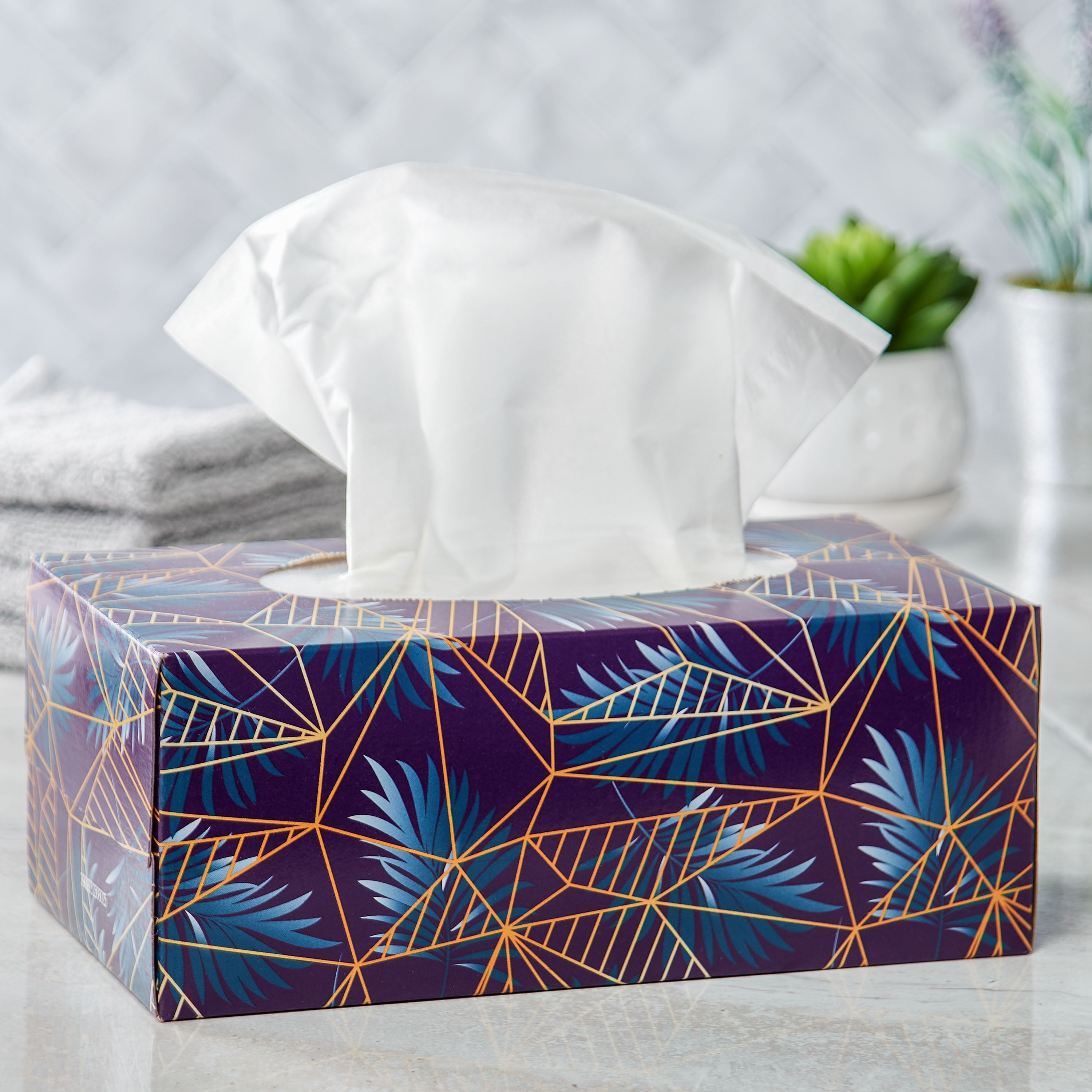 Great Value Ultra Soft Facial Tissues, 3 Flat Boxes (360 Total Tissues) Green