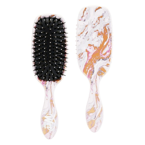 Wet Brush Shine Enhancer Paddle Brush, Marble Bronze - Hair Detangler Brush with Ultra Soft Bristles, Infused With Natural Argan Oil, Shiny Detangle & Smooth Hair, Wet or Dry, For All Hair Types