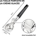thumbnail image 2 of UneCuillère à Glace Avec éjecteur, Cuillere a Glace En Acier Inoxydable Poli, De Boules De Glace Pour Crème Glacée, Falafels, Riz, Ice Cream Scoop, 20x4,8 cm, 2 of 5