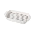 thumbnail image 1 of Household Ceramic Grill Pan with Oil Draining Net Double Ear Baking High Value Baked Rice Pan Can Be Oven Steam Pan, 1 of 6