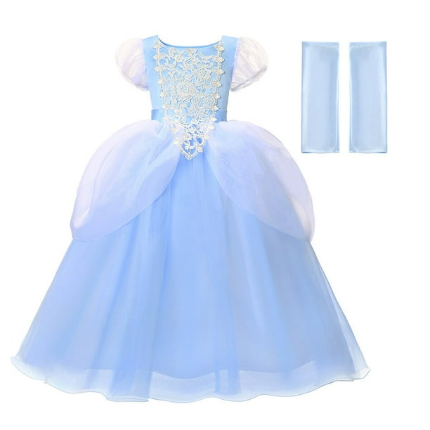 Disney Girl Cenicienta Cosplay Disfraz Vestir Ropa Niñas Fiesta de Navidad Princesa Vestidos Niños Cumpleaños Boda Ball Gown9-10T (Etiqueta 150) Gao Jinjia LED