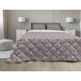 thumbnail image 1 of Fashion Comforter & Sham Bedding Set, Woman Clothes High Heels Shoes Bags Accessory Female Fashion Doodle, 3 pcs Duvet Set Microfiber Filling Quilt, 5 Sizes, Grey Teal and Multicolor, by Ambesonne, 1 of 4