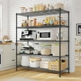 thumbnail image 2 of 45 "W Storage Shelves 5 Tier Wire Shelving Unit Adjustable Metal Shelving Wire Shelf Pantry Shelves Wire  Rack for Closet Kitchen Pantry Utility Room Garage 45" Wx 13.5" Dx70.5 H Black, 2 of 16