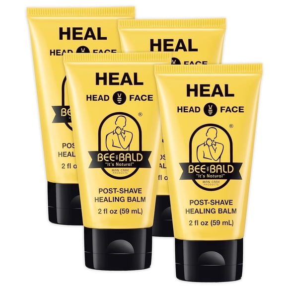 Bálsamo para después del afeitado Bee Bald HEAL, 236 ml, paquete de 4