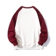 thumbnail image 4 of Pisexur Chandails en Molleton pour Hommes à Manches Longues Col Rond Mode Décontractée Patchwork Coloré Pull Ample Chandails en Molleton Surdimensionnés Chandails à Capuchon M-3TG, 4 of 4