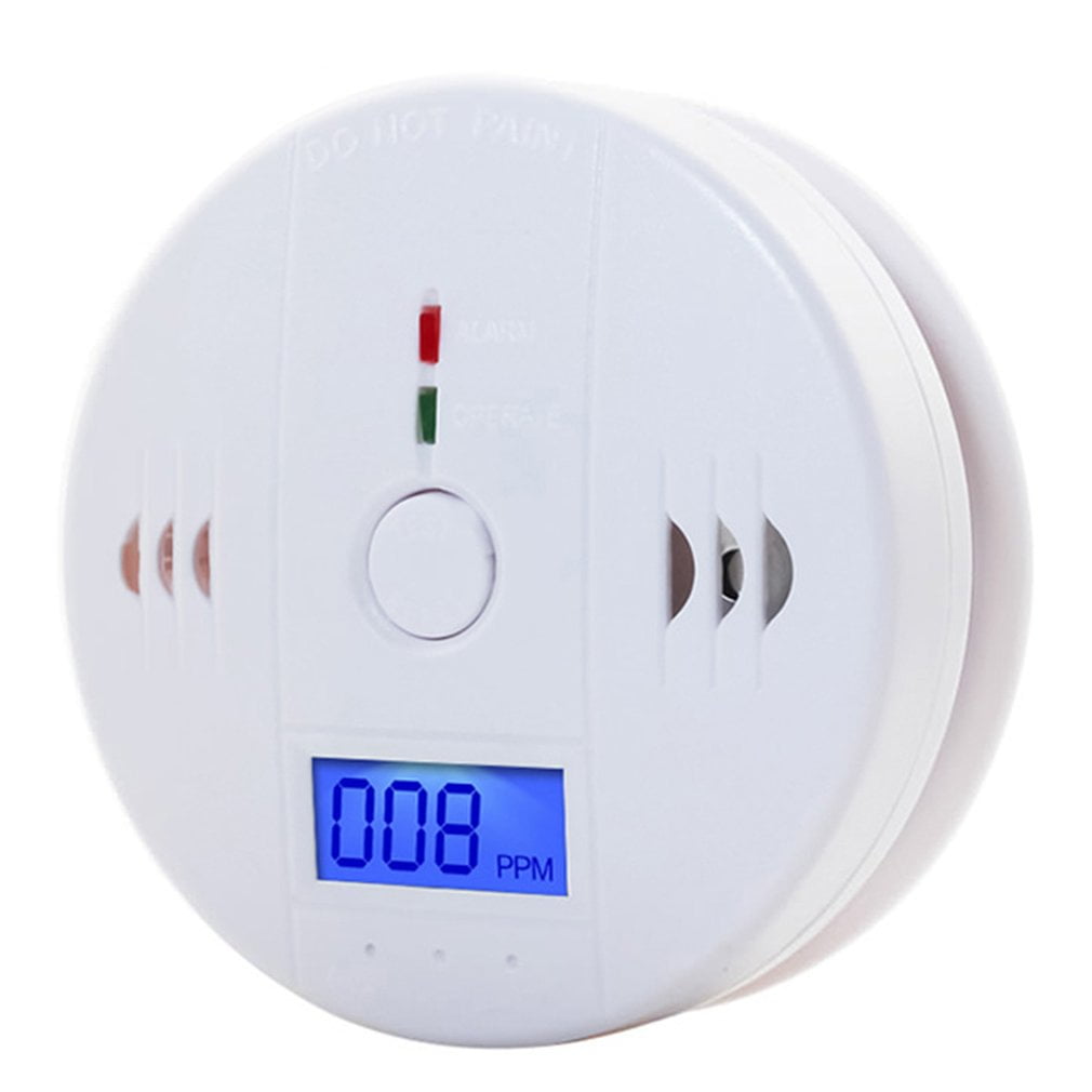 1PC Smoke Detector and Carbon Monoxide Detector Alarm with LCD Display 