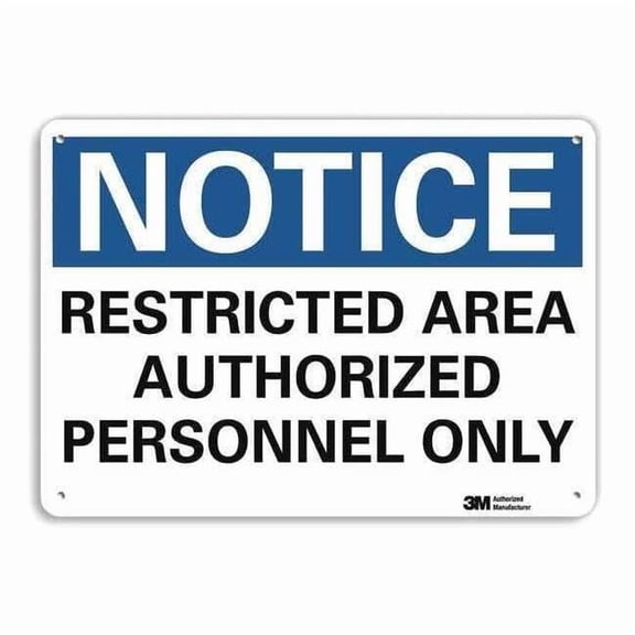 Lyle Notice Sign,7 in x 10 in,Aluminum U5-1485-RA_10X7