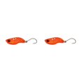 thumbnail image 2 of Eigraketly Kit de cucharas de trucha, aparejos de pesca, señuelos de pesca, gancho único, Mini Spinner, cebos de hundimiento, cebo de agua naranja negro 2.5 g 2piezas, 2 of 6