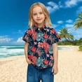 thumbnail image 6 of OGLCCG Boy's Hawaiian Shirt Tropical Casual Summer Beach Shirt with Pocket Short Sleeve Casual Button Down Tops for Youth Kids 2-15 Years, 6 of 7