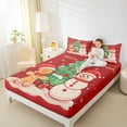 thumbnail image 4 of Manfei Cute Snowman Bed Sheets for Girls, Dreamy Christmas Snowflake King Sheets, Fairy Tale Sheet Set, Breathable Home Decor, 4pcs, 4 of 7