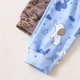 thumbnail image 4 of 2-Pack Baby Boys Jogger Pants Soft Stretch Cotton Solid Color Elastic Waist Casual Bottoms Black，Gray，Green,Navy,Cream.Size 6M-4Y, 4 of 7
