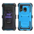 thumbnail image 3 of For Samsung Galaxy A20/A30/A205U Case,Built-in [Screen Protector] Heavy Duty Full-Body Rugged Holster Cover Case [Belt Swivel Clip][Kickstand] Blue, 3 of 5