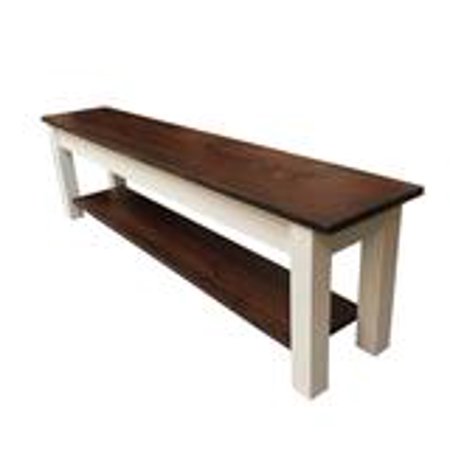 1776 BENCH WITH SHELF-36