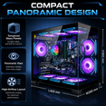 thumbnail image 4 of Gaming Desktop PC Ryzen 7 Radeon R7 450 16GB RAM 512GB SSD WiFi 6 & BT5.4 ARGB Fan Win11 With RGB Keyboard & Mouse, 4 of 9