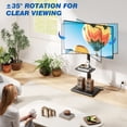 thumbnail image 5 of TAVR Furniture Floor TV Stand with Power Outlet for 32 to 60 inch Screens up to 88 lbs, Black Swivel Metal Tall TV Stand Mount, 5 of 7